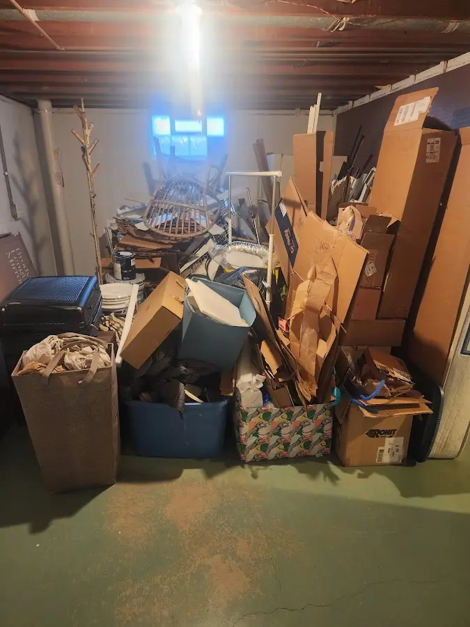 Roll-off dumpster container at job site for Cleanout Dumpster Rental in Allen